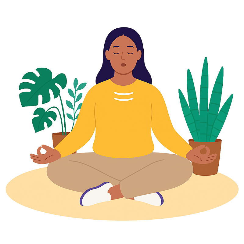 anxiety_therapist_online_FL Woman meditating after therapy for anxiety in MIami